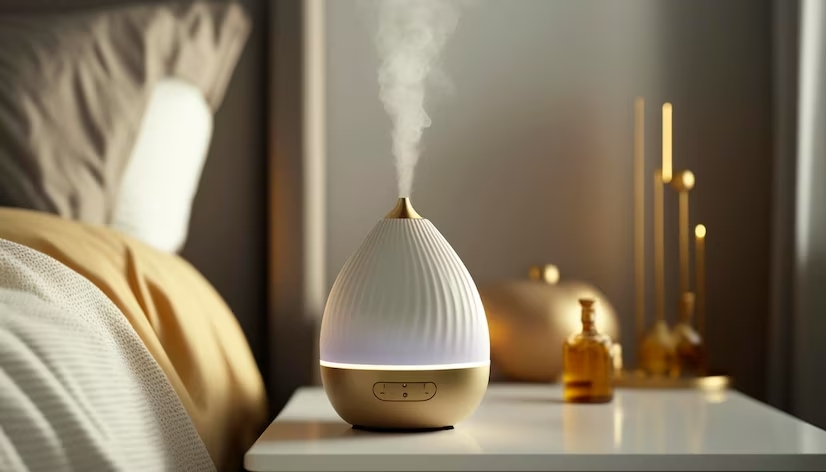 aroma-oil-diffuser-table-against-backdrop-bedroom-interior-generative-ai_74760-5133